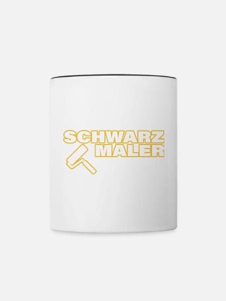 SCHWARZMALER - Tasse zweifarbig - Weiß/Schwarz