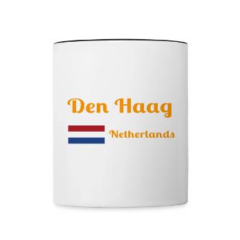 Den La Haye, Pays-Bas - Imprimés élégants - Mug contrasté - blanc/noir - Devant