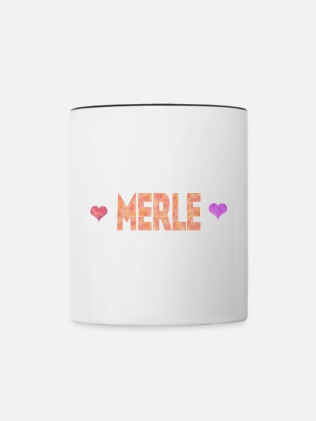 Merle - Tasse zweifarbig - Weiß/Schwarz