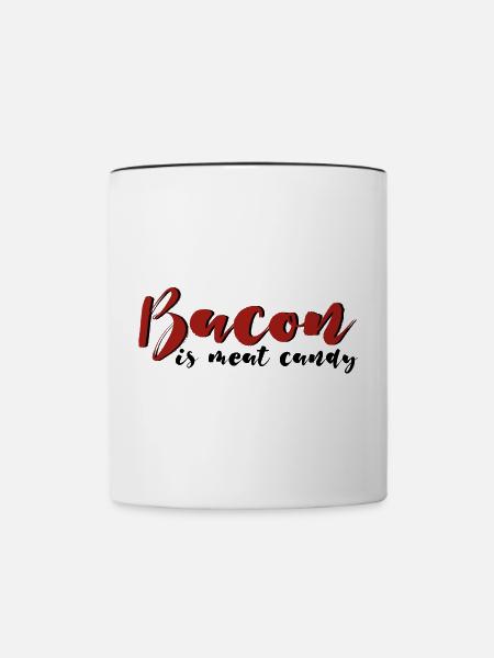 Bacon Is Meat Candy 4 - Tasse zweifarbig - Weiß/Schwarz
