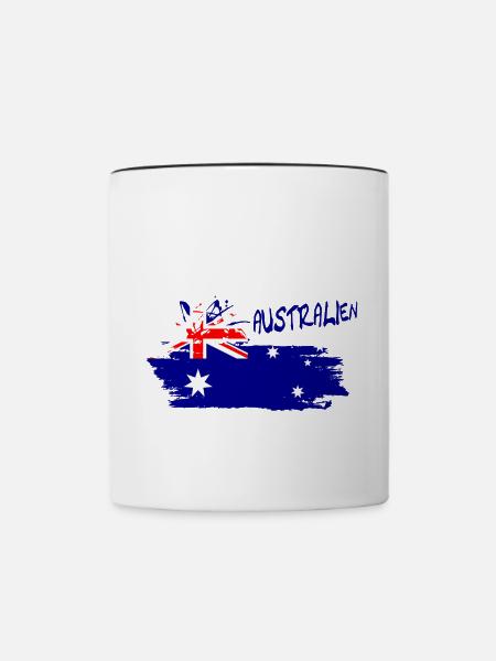 Austrailien Australia - Tasse zweifarbig - Weiß/Schwarz