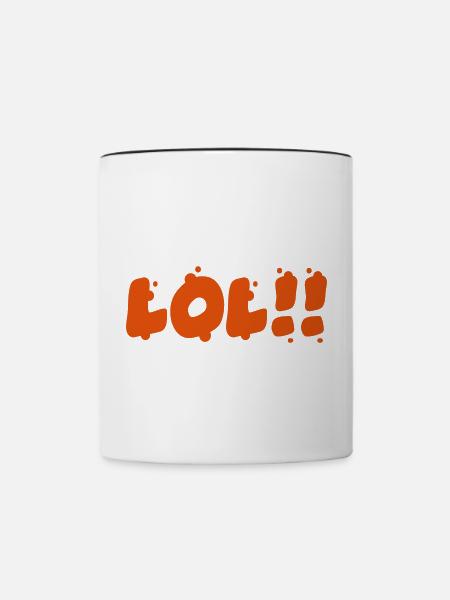 2541614 14950214 lol - Tasse zweifarbig - Weiß/Schwarz