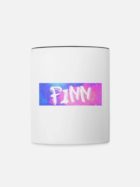 Finn: Neon-Graffiti Galaxie - Tasse zweifarbig - Weiß/Schwarz
