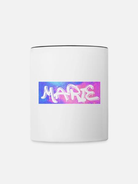 Marie Graffiti Neon Splash - Tasse zweifarbig - Weiß/Schwarz