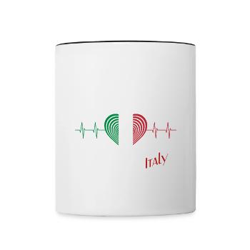 Italy Italia - Tasse zweifarbig - Weiß/Schwarz - Vorne