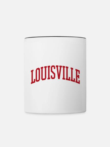 Louisville Varsity Schriftzug - Tasse zweifarbig - Weiß/Schwarz