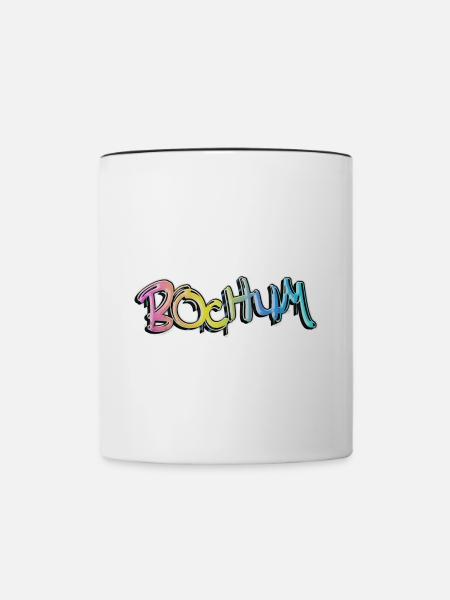 Bochum Deutschland Stadt Graffiti Spray Sprayer - Tasse zweifarbig - Weiß/Schwarz