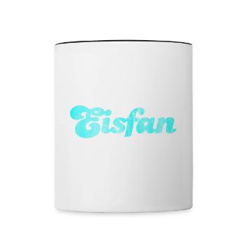 Eisfan cool Statement Eiscreme Eis Eiskrem Fan - Tasse zweifarbig - Weiß/Schwarz - Vorne