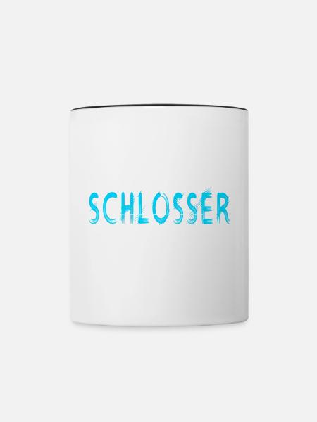 Schlosser Handwerker Design - Tasse zweifarbig - Weiß/Schwarz