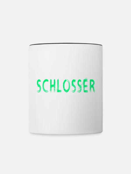 Schlosser Handwerker Design - Tasse zweifarbig - Weiß/Schwarz