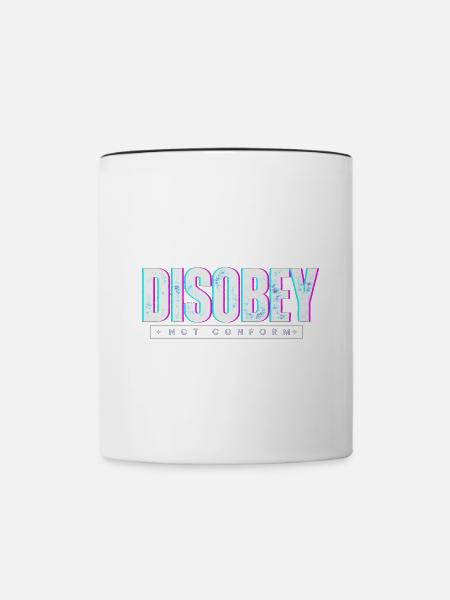 DISOBEY - DAS LEBEN 2 - Tasse zweifarbig - Weiß/Schwarz