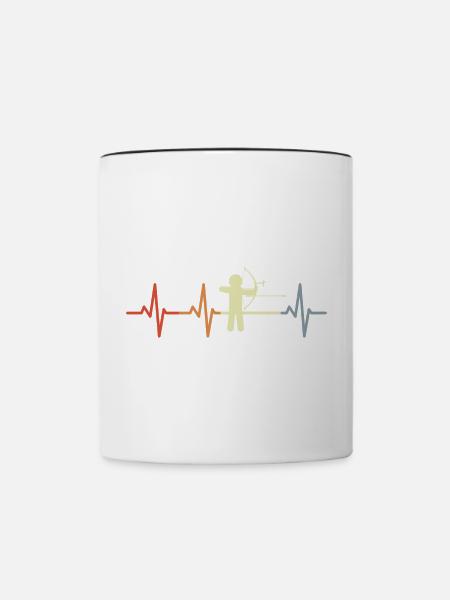 Bogenschütze Herzklopfen - Tasse zweifarbig - Weiß/Schwarz
