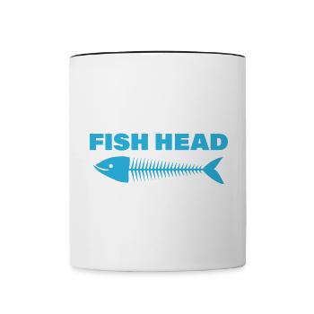 FISH HEAD - Contrasting Mug - white/black - Front