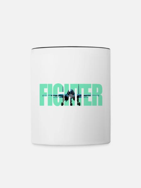 Fighter Su-34 - Tasse zweifarbig - Weiß/Schwarz