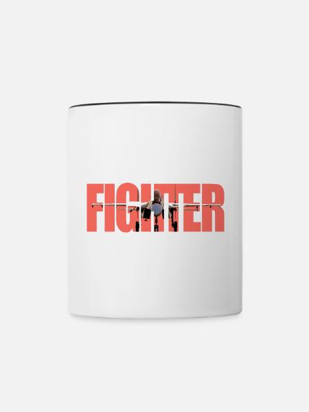 Fighter Su-30SM - Tasse zweifarbig - Weiß/Schwarz