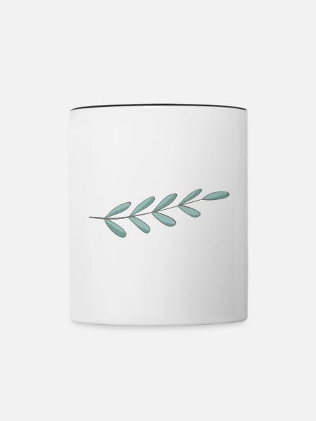 Zweig - Tasse zweifarbig - Weiß/Schwarz