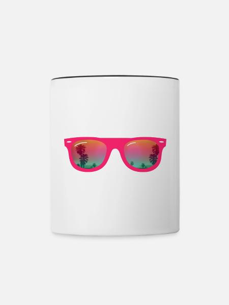 Sunglasses - Sonnenbrille - Tasse zweifarbig - Weiß/Schwarz