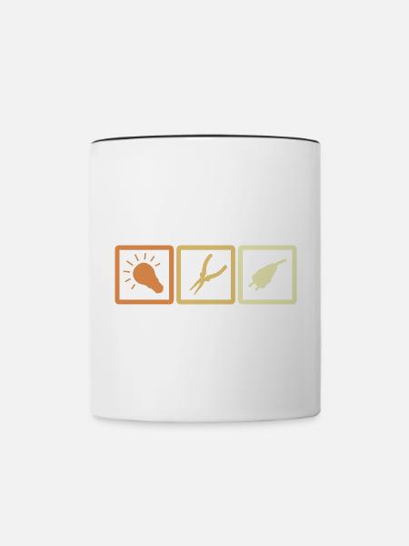 Elektriker Tools - Tasse zweifarbig - Weiß/Schwarz