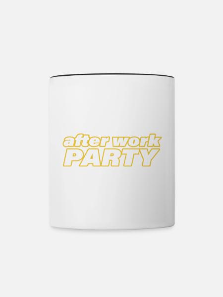AFTER WORK PARTY - Tasse zweifarbig - Weiß/Schwarz