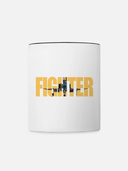 Fighter F-4 Phantom - Tasse zweifarbig - Weiß/Schwarz