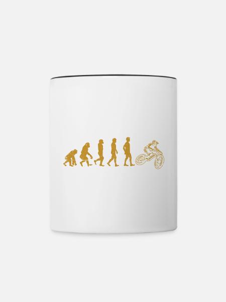 Evolution Moto Rider - Tasse zweifarbig - Weiß/Schwarz
