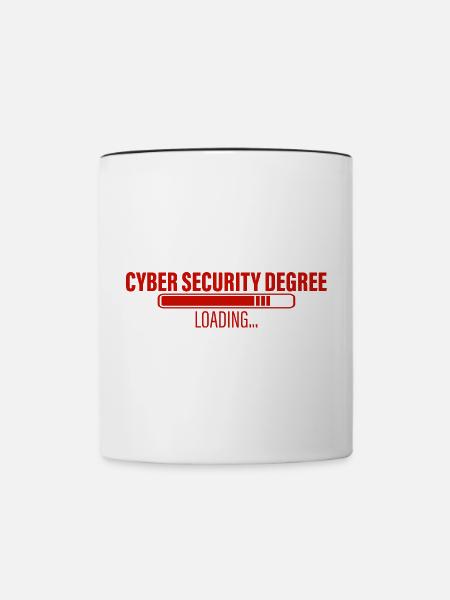 Cyber Security Degree Loading 3 - Tasse zweifarbig - Weiß/Schwarz