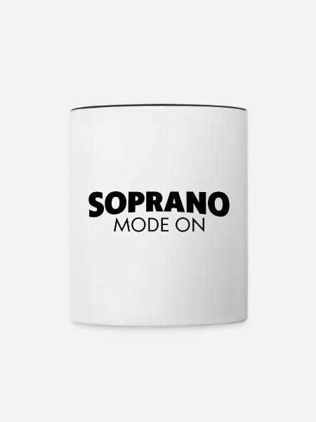 Soprano Mode On - Tasse zweifarbig - Weiß/Schwarz