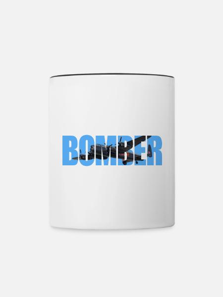 Bomber Avro Lancaster - Tasse zweifarbig - Weiß/Schwarz