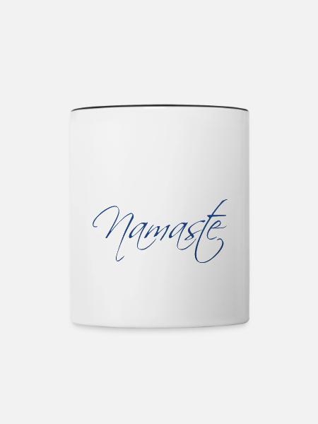 Namaste - Tasse zweifarbig - Weiß/Schwarz