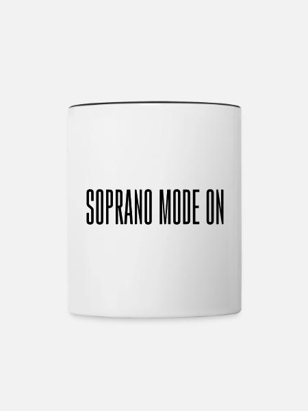 Soprano Mode On 3 - Tasse zweifarbig - Weiß/Schwarz