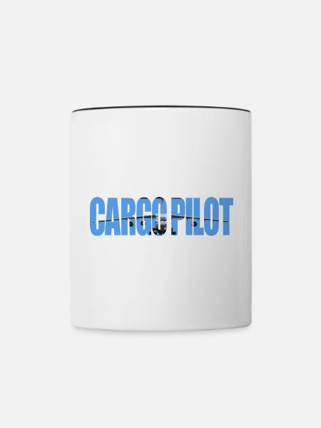 Cargo pilot IL-76 - Tasse zweifarbig - Weiß/Schwarz