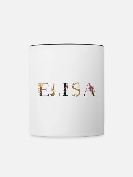 Elisa - Tasse zweifarbig - Weiß/Schwarz