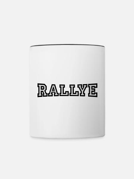 Rallye - Tasse zweifarbig - Weiß/Schwarz