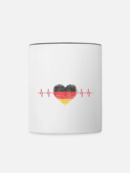 Deutschland Germany - Tasse zweifarbig - Weiß/Schwarz