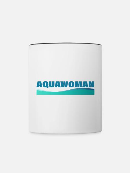 AQUAWOMAN - Tasse zweifarbig - Weiß/Schwarz