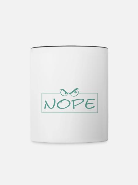 Nope - Tasse zweifarbig - Weiß/Schwarz
