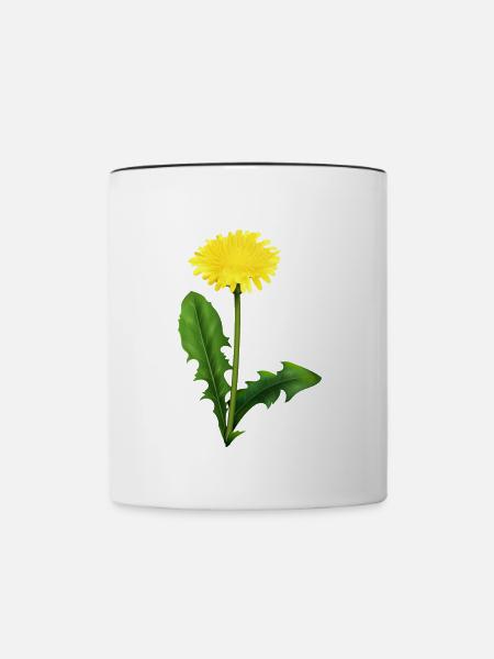 Löwenzahn | dandelion - Tasse zweifarbig - Weiß/Schwarz