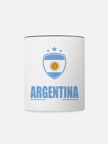 Argentinien T-Shirt - Tasse zweifarbig - Weiß/Schwarz