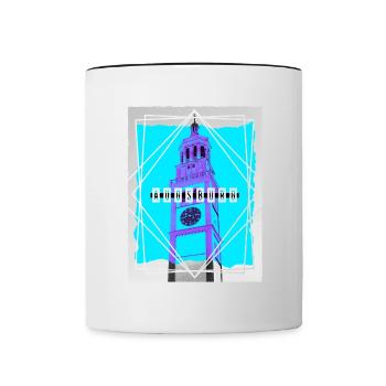 Augsburg Deutschland Stadt Skyline Heimat Liebe - Tasse zweifarbig - Weiß/Schwarz - Vorne