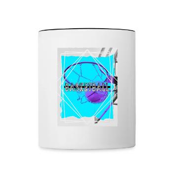 Basketteur Basketteur Basketteur Dunking Sport Player - Mug contrasté - blanc/noir - Devant