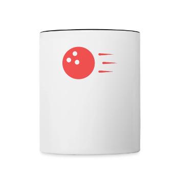 Bowling Dictons Bowling Bowler Skittles Cadeau - Mug contrasté - blanc/noir - Devant