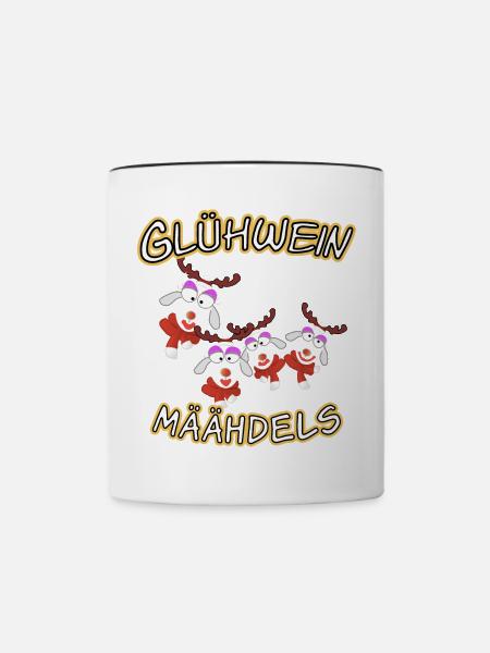 Glühwein Mädels - Tasse zweifarbig - Weiß/Schwarz