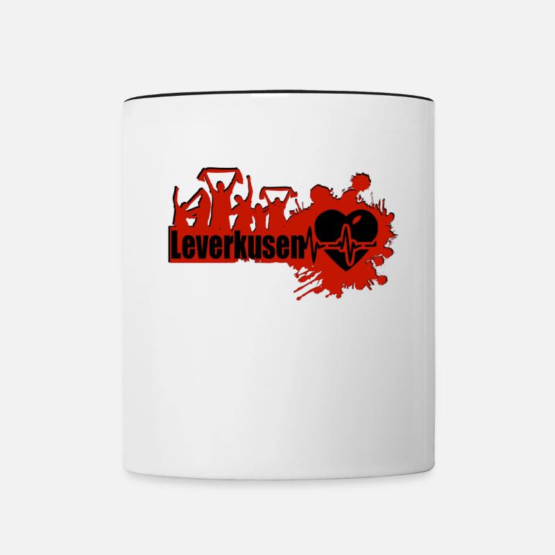 Leverkusen Fan - Tasse zweifarbig - Weiß/Schwarz