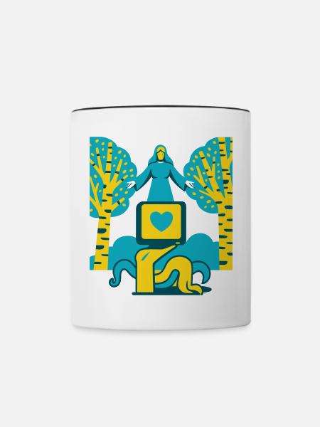 Holy Dream TV - Tasse zweifarbig - Weiß/Schwarz