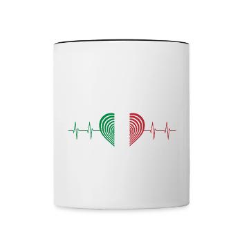 Italien Italy Italia - Tasse zweifarbig - Weiß/Schwarz - Vorne