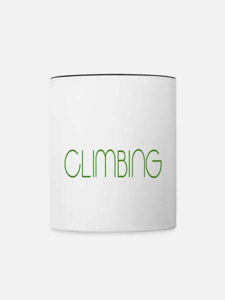 klettern climbing - Tasse zweifarbig - Weiß/Schwarz