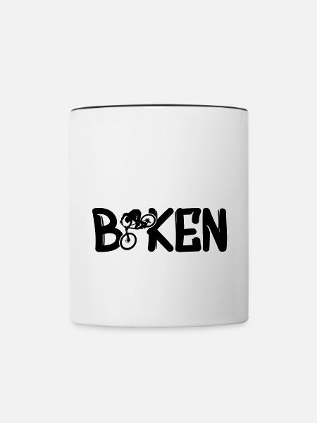 Biken - Tasse zweifarbig - Weiß/Schwarz