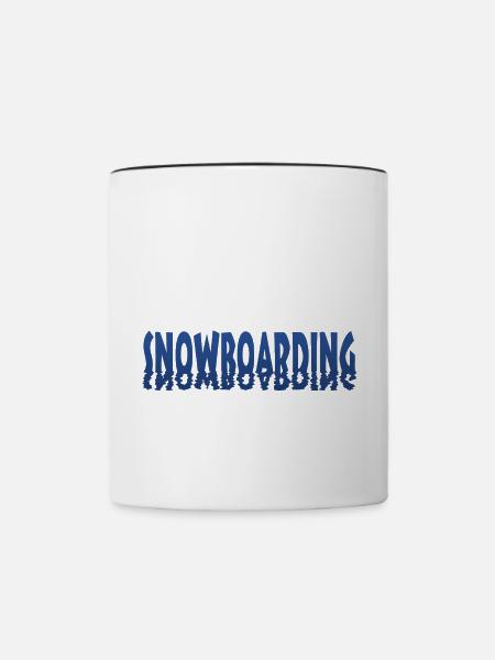 snowboarding - Tasse zweifarbig - Weiß/Schwarz