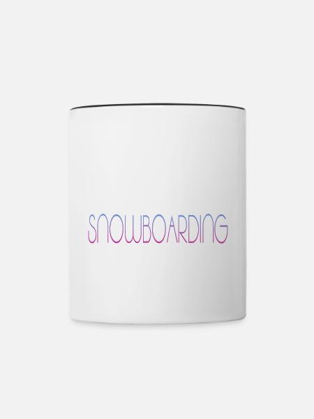 Snowboarding - Tasse zweifarbig - Weiß/Schwarz