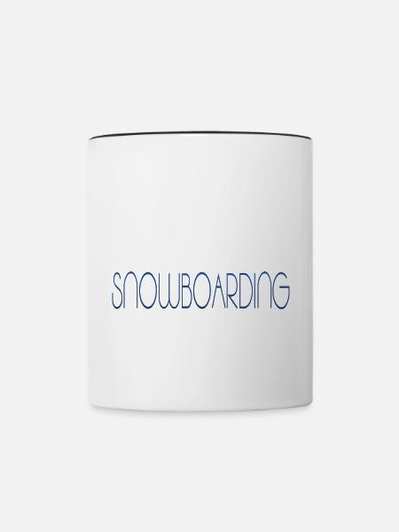 snowboarding boarden - Tasse zweifarbig - Weiß/Schwarz